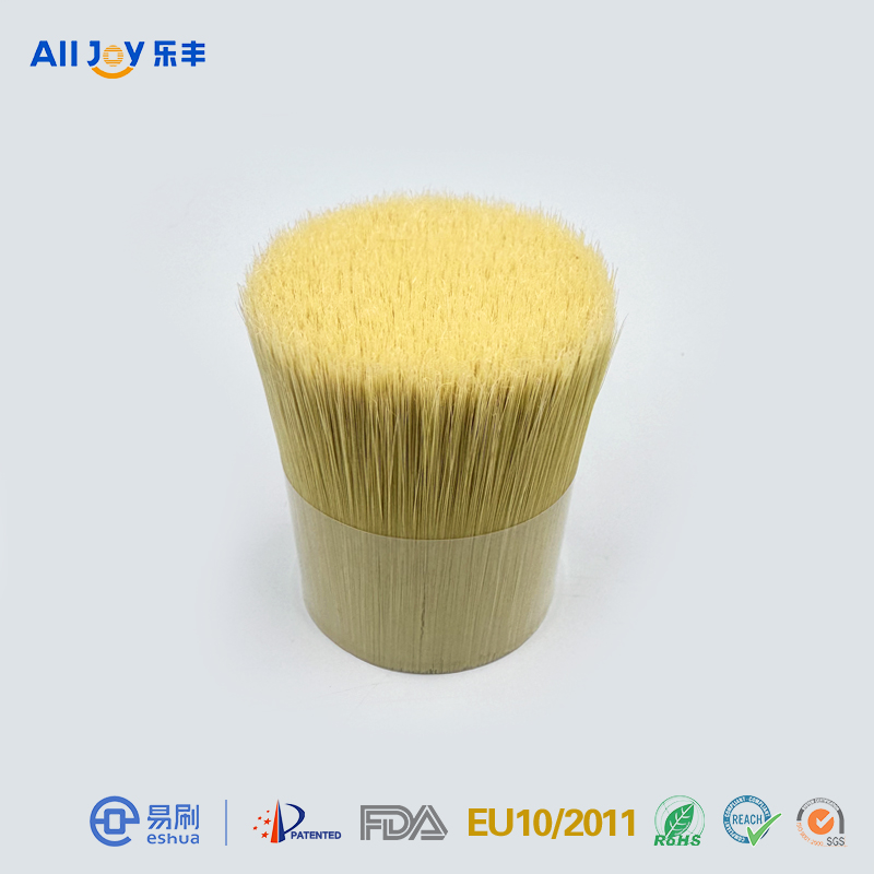 高仿鬃浅蜜蜡色PET小中空磨尖丝 0.16x83mm