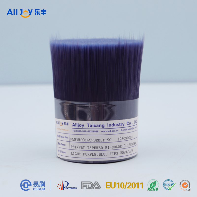 蓝头紫身PET/PBT圆形实心磨尖丝 0.16x90mm